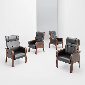 Solid Wood Executive Chair Boss Chair Combination Office Chair Class Chair Leadership Chair Conference Chair Class Front Chair 3d model