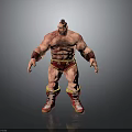 Muscular Fantasy Character With Bald Head Red Trunks And Boots