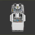 DeLorean DMC 12 Classic Car With Open Gull Wing Doors And White Exterior