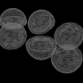 Stone and Wood Decorative Objects with Spherical and Bowl Shaped Textured Surfaces