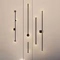 Contemporary Wall Lamps With Slim Black Linear Design And Minimalist Lighting Style