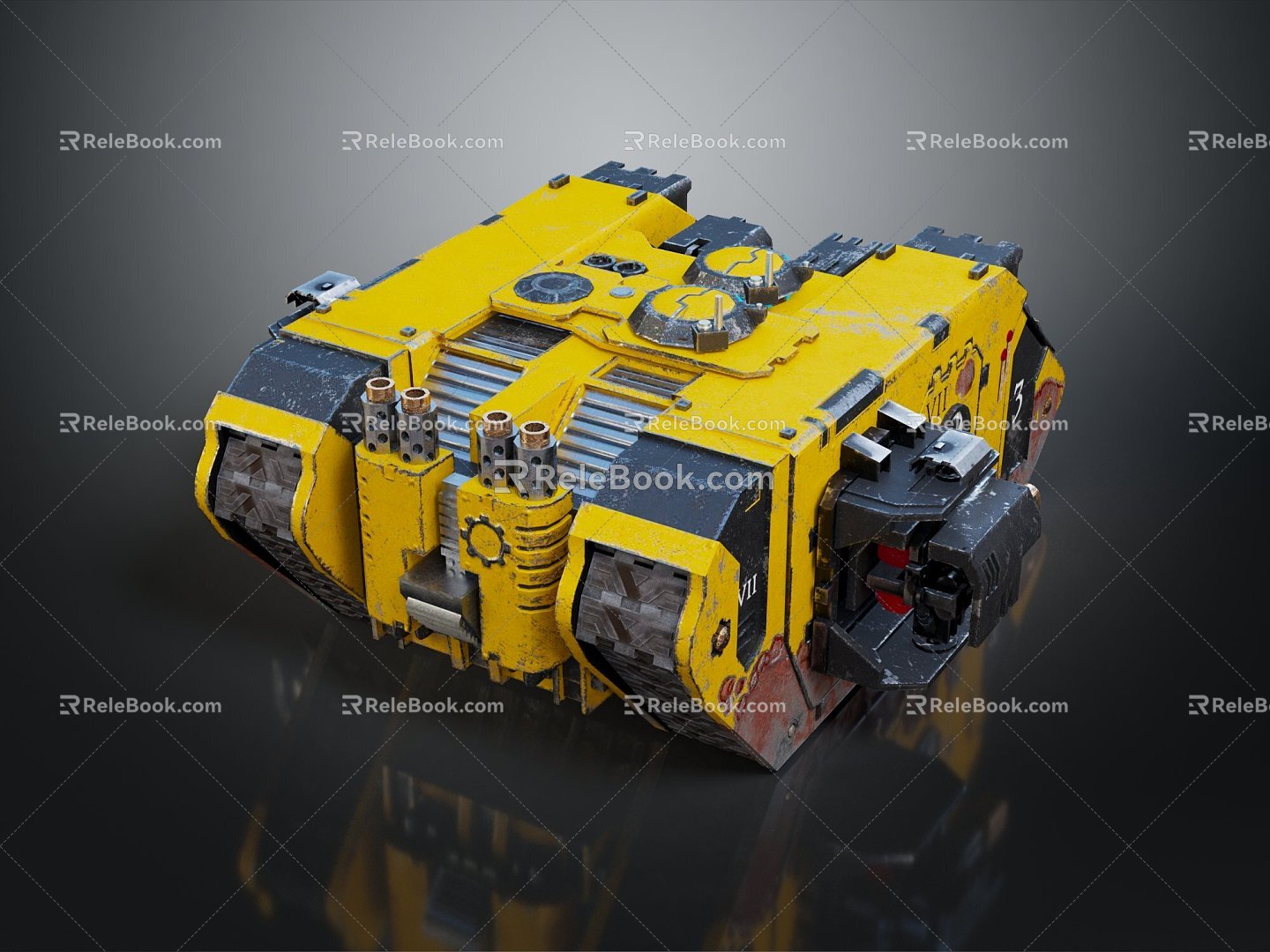 missile car sci-fi car sci-fi armored car sci-fi chariot 3d model