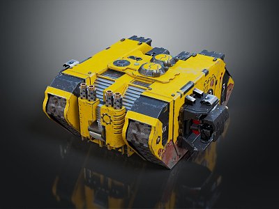 missile car sci-fi car sci-fi armored car sci-fi chariot 3d model