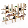 Open Display Rack Display Rack Bookshelf 3d model