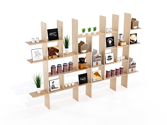 Open Display Rack Display Rack Bookshelf 3d model