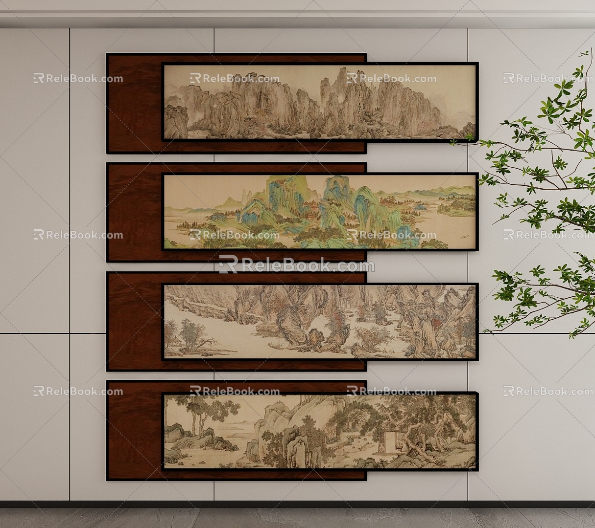 New Chinese Style Decorative Hanging Painting model