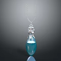 Elegant Blue Teardrop Pendant Necklace With Silver Setting And Delicate Chain