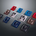 Electronic Appliances Various Colored Landline Telephones With Classic Designs On