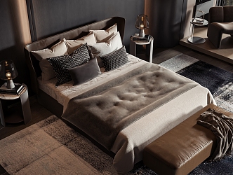 Style Commodity Bed 3d model