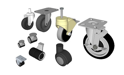 Industrial LOFT wheel various pulleys luggage pulley industrial accessories 3d model