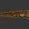 Traditional Bamboo Percussion Instrument With Arranged Bars On Wooden Frame And Mallets