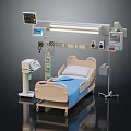 Comprehensive Medical Devices With Hospital Bed Monitor Ceiling Mounted Arm And IV Stand
