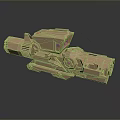Futuristic Golden Weapon With Intricate Mechanical Design And Shiny Reflective Surface