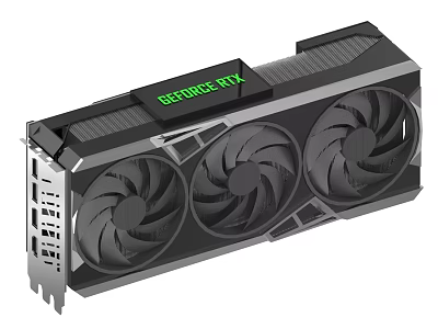 NVIDIA GeForce RTX High Performance Computer Graphics Card with Three Cooling Fans 3d model