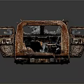 Rusty Vintage Off Road Vehicle Model With Weathered Metal Exterior