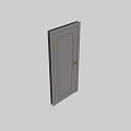 Modern Gray Hinged Doors With Golden Trim And Elegant Door Handles