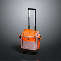 Trendy Orange And Pink Trolley Travel Bag With Rolling Handle For Fashionable Travelers