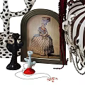 Stylish Ornamental Decor Set With Vase Candles Photo Frames And Tassel Accents