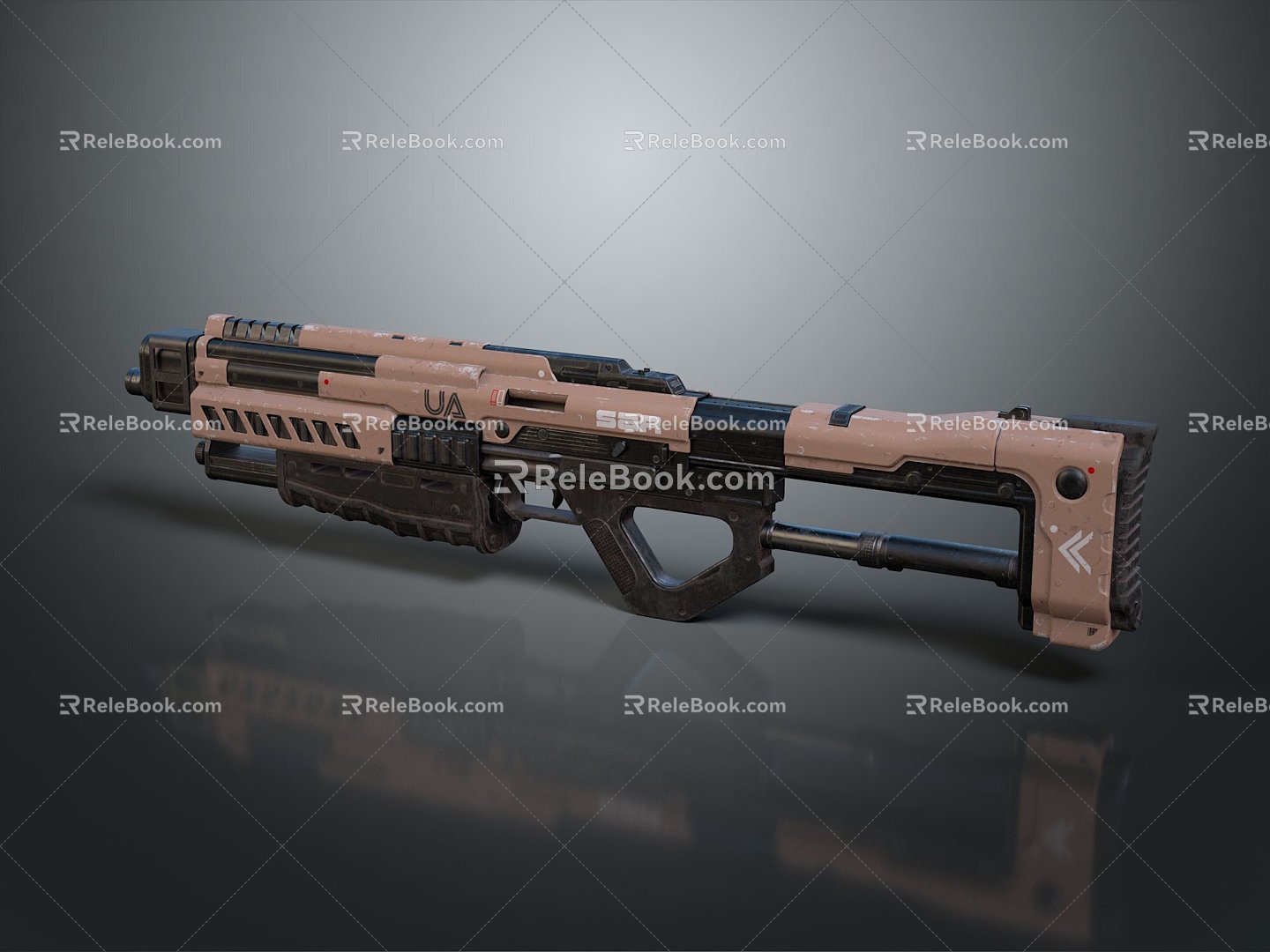 rifle semi-automatic rifle combat rifle battle rifle carbine war rifle attack rifle 3d model