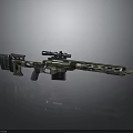 Advanced Tactical Military Sniper Rifle With Camouflage Design And Scope
