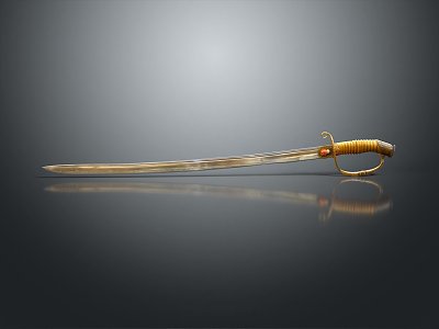 Modern Sword Officer Sword Long Sword Sheath 3d model