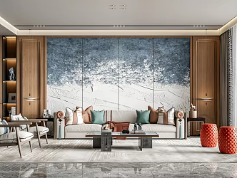New Chinese Living Room 3d model