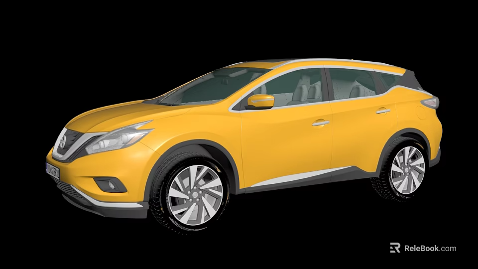 Yellow Nissan SUV With Modern Sleek Exterior Design And Alloy Wheels 3d model 