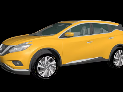 Yellow Nissan SUV With Modern Sleek Exterior Design And Alloy Wheels 3d model