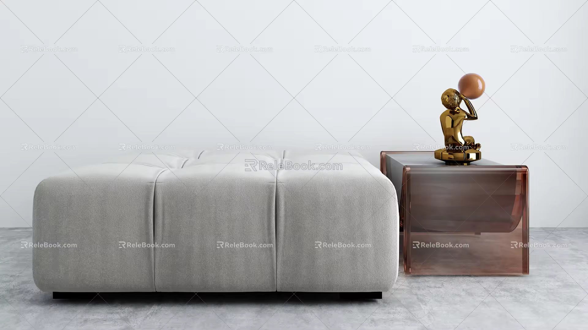 Modern sofa stool sofa 3d model