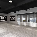Spacious Modern Fitness Gym With Mirror Walls And Open Layout Design