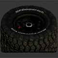 Off Road Tires With Deep Tread Pattern And Black Rims Design
