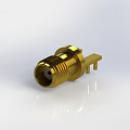 Durable Golden Threaded Brass Electronic Connector Components With Metallic Design