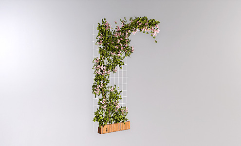 Modern Vine Simple Wall Greening 3d model