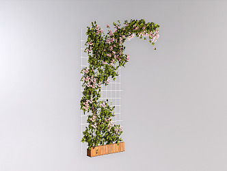 Modern Vine Simple Wall Greening 3d model