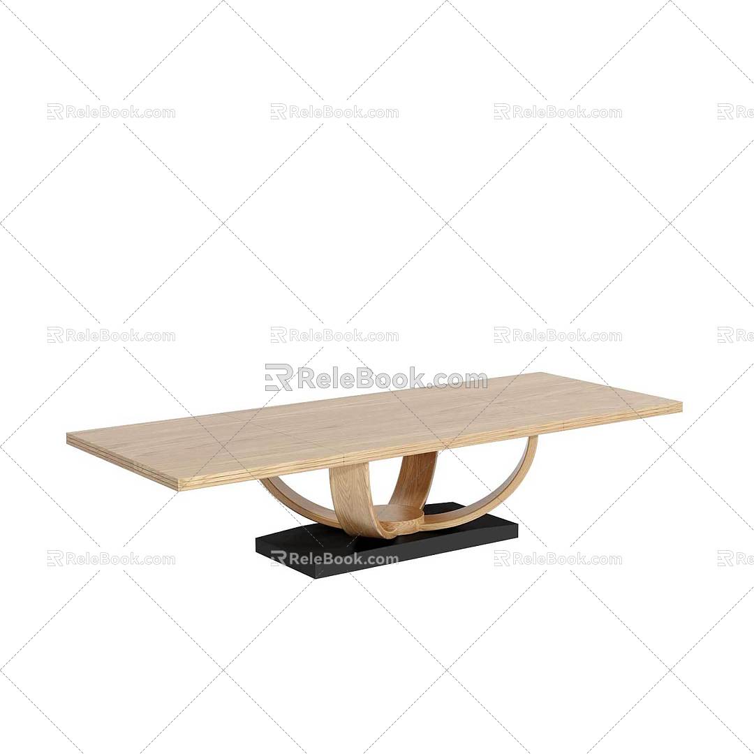 Minismal wind dining table 3d model