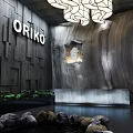 Oriko Hotel Lobby Featuring Modern Textured Wall And Grand Chandelier Design