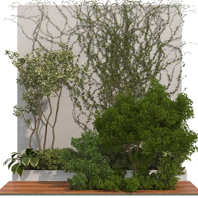 Modern Green Wall 3d model
