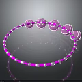Pink And White Beaded Bracelet With Circular Decorative Elements