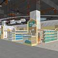 Baby Products Store Featuring Strollers Cribs Toys Gifts with Shelves and Bright Lighting