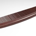 Dark Brown Wooden Comb With Long Teeth And Smooth Handle Design