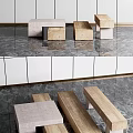 Stylish Coffee Tables Four Uniquely Designed Against White Wall And Grey Marble Floor