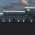 Modern Industrial Factory Building Of Innovative Center Featuring SIC Logo Metal Facade And Lighting