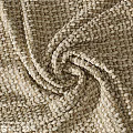 Beige Woven Fabric Components With Spiral Folds And Detailed Textured Pattern Design