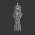 Advanced Futuristic Cosmic Spaceship Design Featuring Detailed Interstellar Structure Elements 3d model