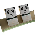 Two Stylish Panda Design Cigarette Packs Displayed in Green Tray