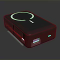 Black Laptop Power Adapter With White Ring Logo And USB Charging Port