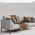 Modern double sofa 3d model