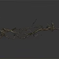 Organ And Hair Structure Resembling Twisted Dry Branches On Gray Background