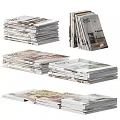 Stacked Magazines With Various Cover Designs And Titles In Neatly Arranged Piles