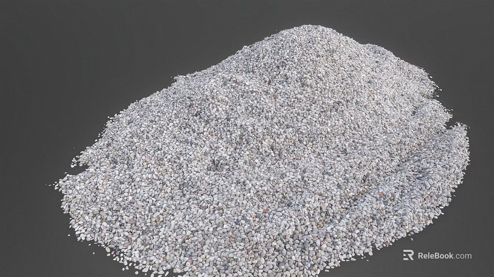 High Quality Natural Stone Gravel Pile For Construction Material Bulk Aggregate Supply 3d model 